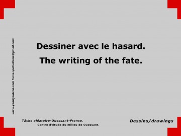 Device of drawing from the reading of a random printing – Ouessant / Yann Gautron.