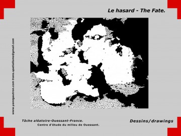 Device of drawing from the reading of a random printing – Ouessant / Yann Gautron.
