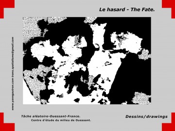 Device of drawing from the reading of a random printing – Ouessant / Yann Gautron.