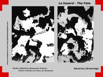 Device of drawing from the reading of a random printing – Ouessant / Yann Gautron.