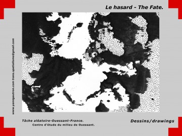 Device of drawing from the reading of a random printing – Ouessant / Yann Gautron.