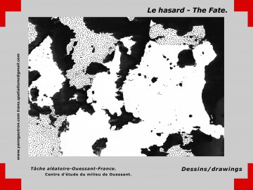 Device of drawing from the reading of a random printing – Ouessant / Yann Gautron.